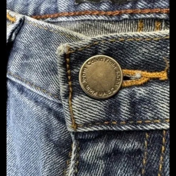 Calvin Klein Blue Bootcut Jeans with Vintage Wash 184 - Picture 3 of 8